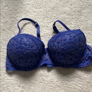 Blue/purple bra